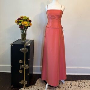 Vintage Holographic Pink Cache Corset & Skirt, Size: 4